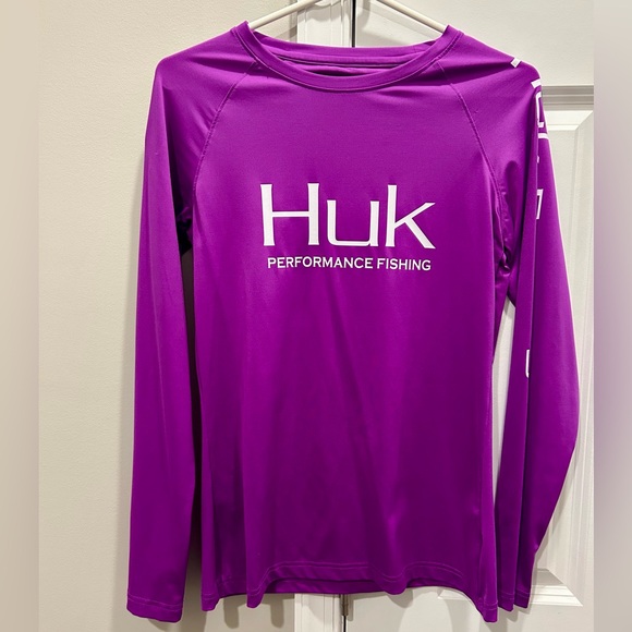 Huk Women's Long Sleeve Purple Fishing Tee - Picture 2 of 4
